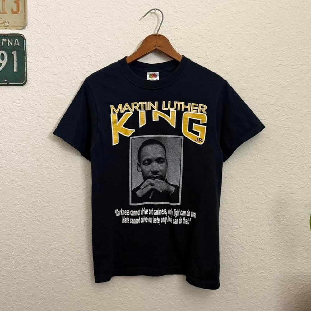 Martin Luther King Jr Quote Rap Men's S 00s Y2K Tee Black